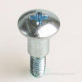Round Head Cross Stair Screw Plated with Blue Zinc